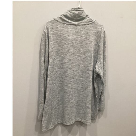 T by Talbots Women Pullover Sweatshirt Plus Size 2X Light Blue Athleisure Casual - Picture 4 of 8